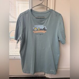 Life Is Good Men's Teal Graphic Tee